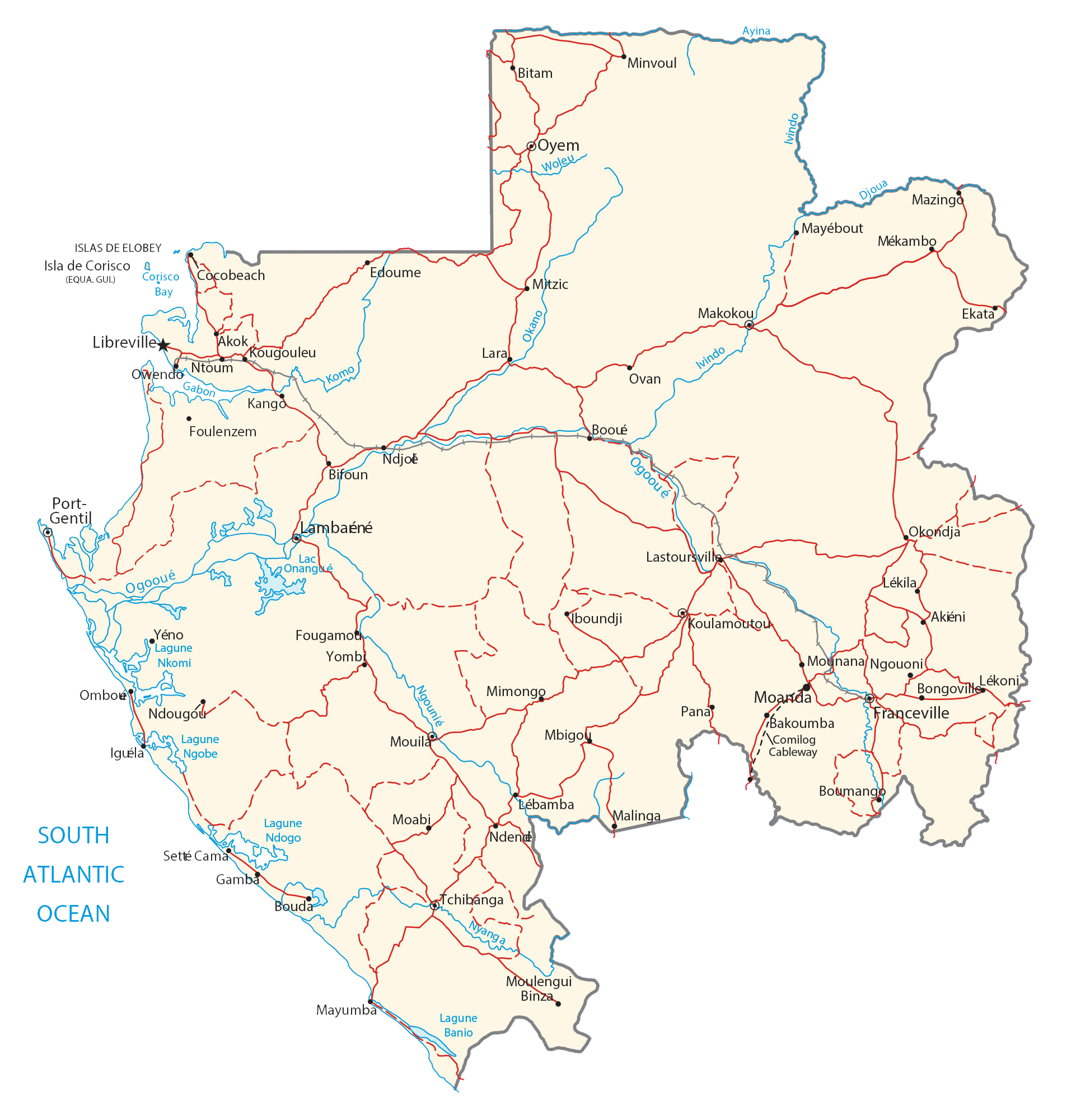Gabon-Map